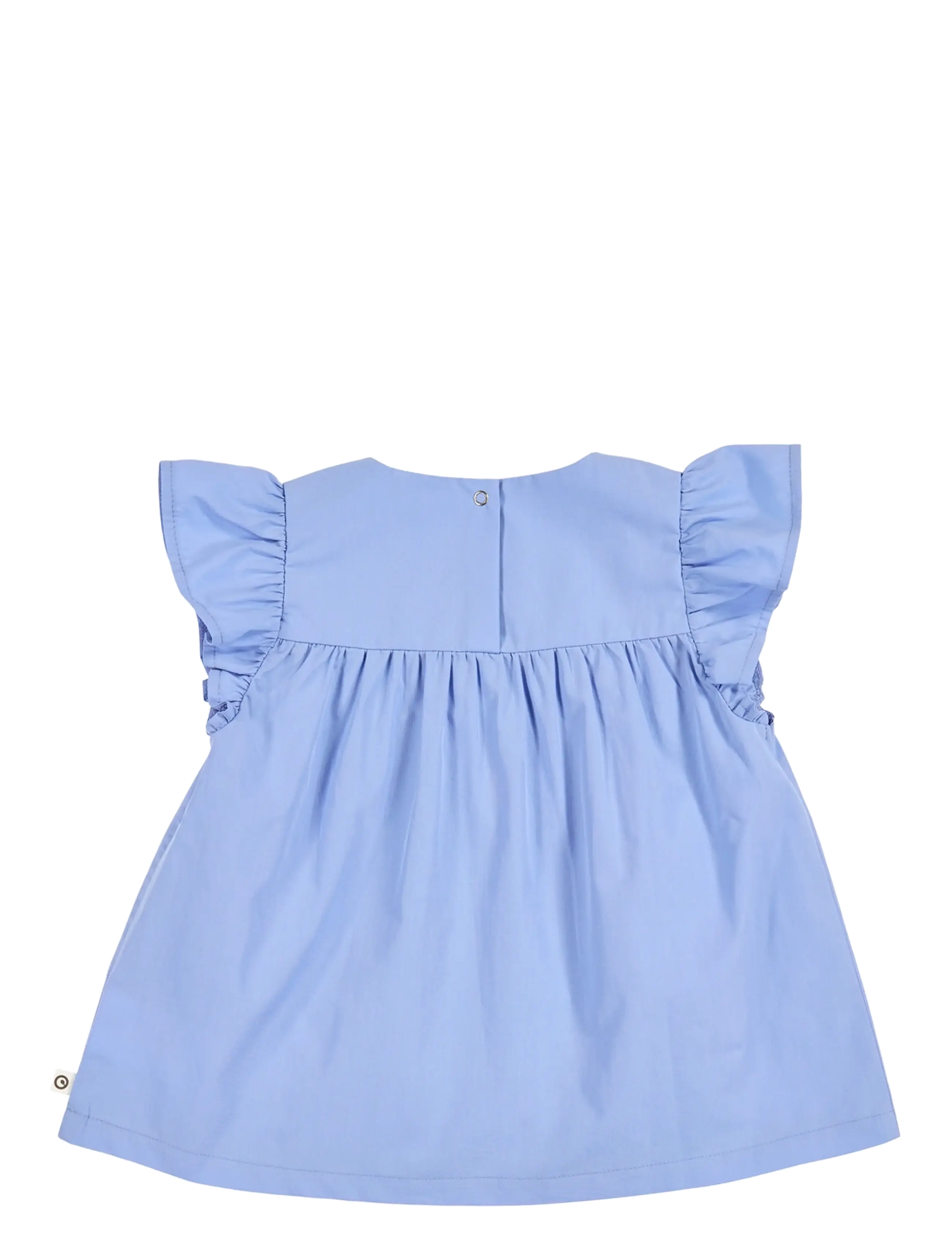 Müsli by Green Cotton - Poplin frill s/s T - bluser & tunikaer - shell blue - 2
