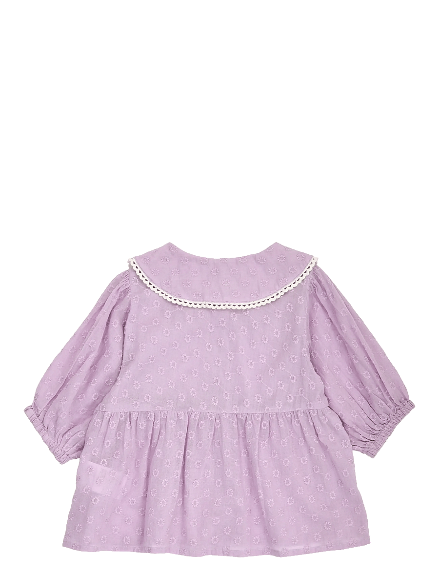 Müsli by Green Cotton - Daisy collar puff s/s shirt - chemisiers & tuniques - dream - 2