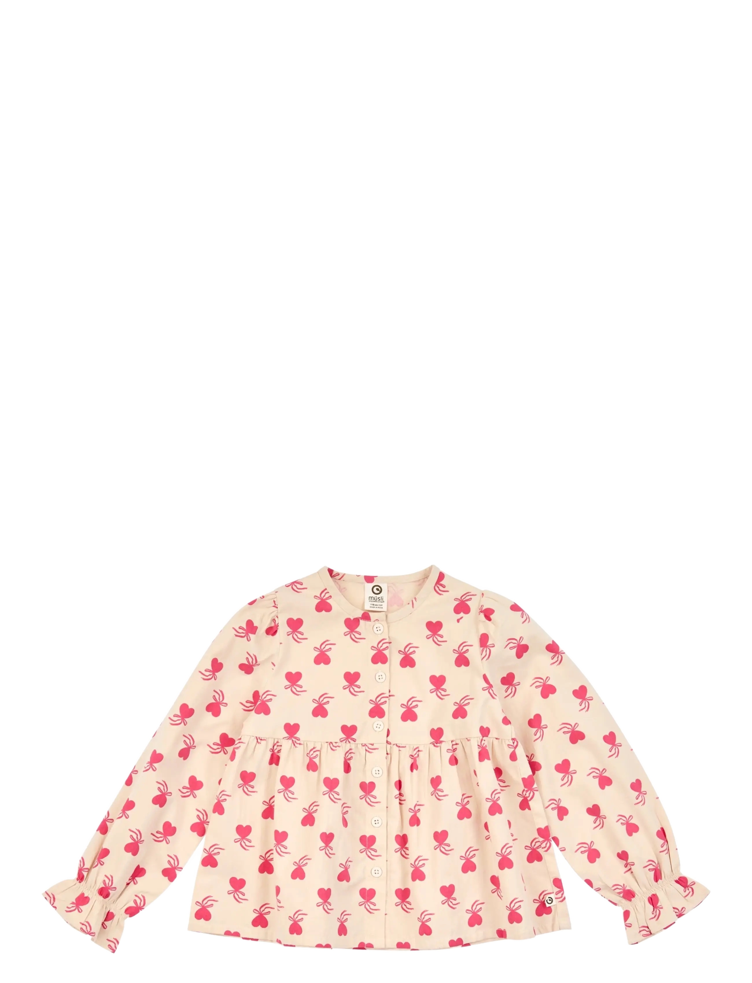 Müsli Love letter l/s blouse - Bluser & Tunikaer - OAK/ ROUGE RED / cream