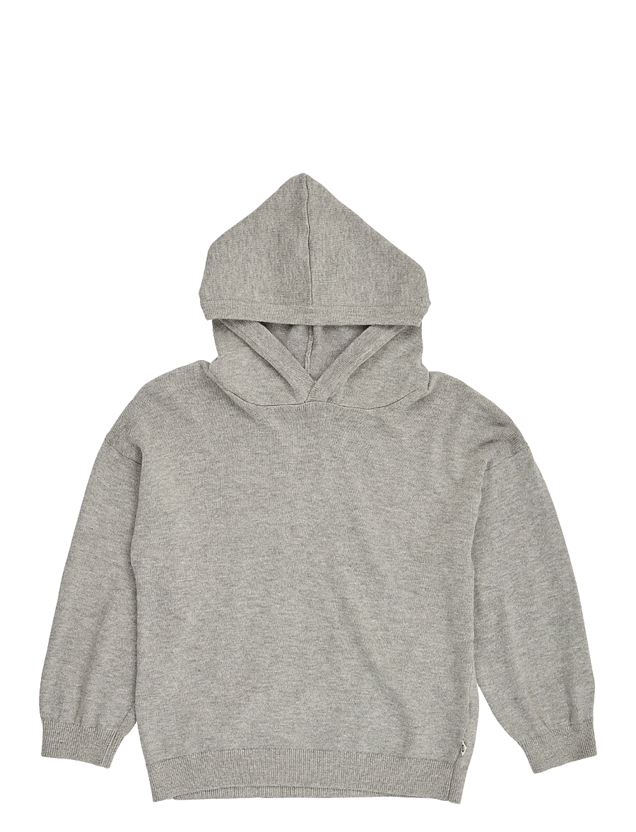 Müsli - Dogs knit hoodie - pale greymarl - 1
