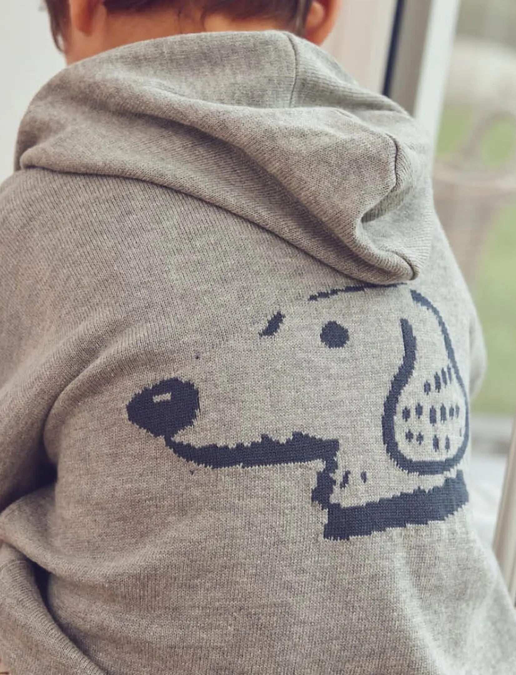 Müsli - Dogs knit hoodie - pale greymarl - 4