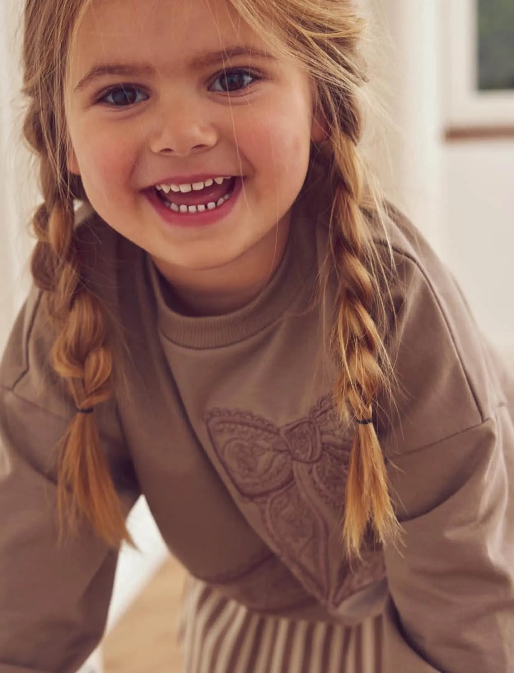 Müsli - Cozy me bow sweatshirt - sweatshirts - walnut - 3