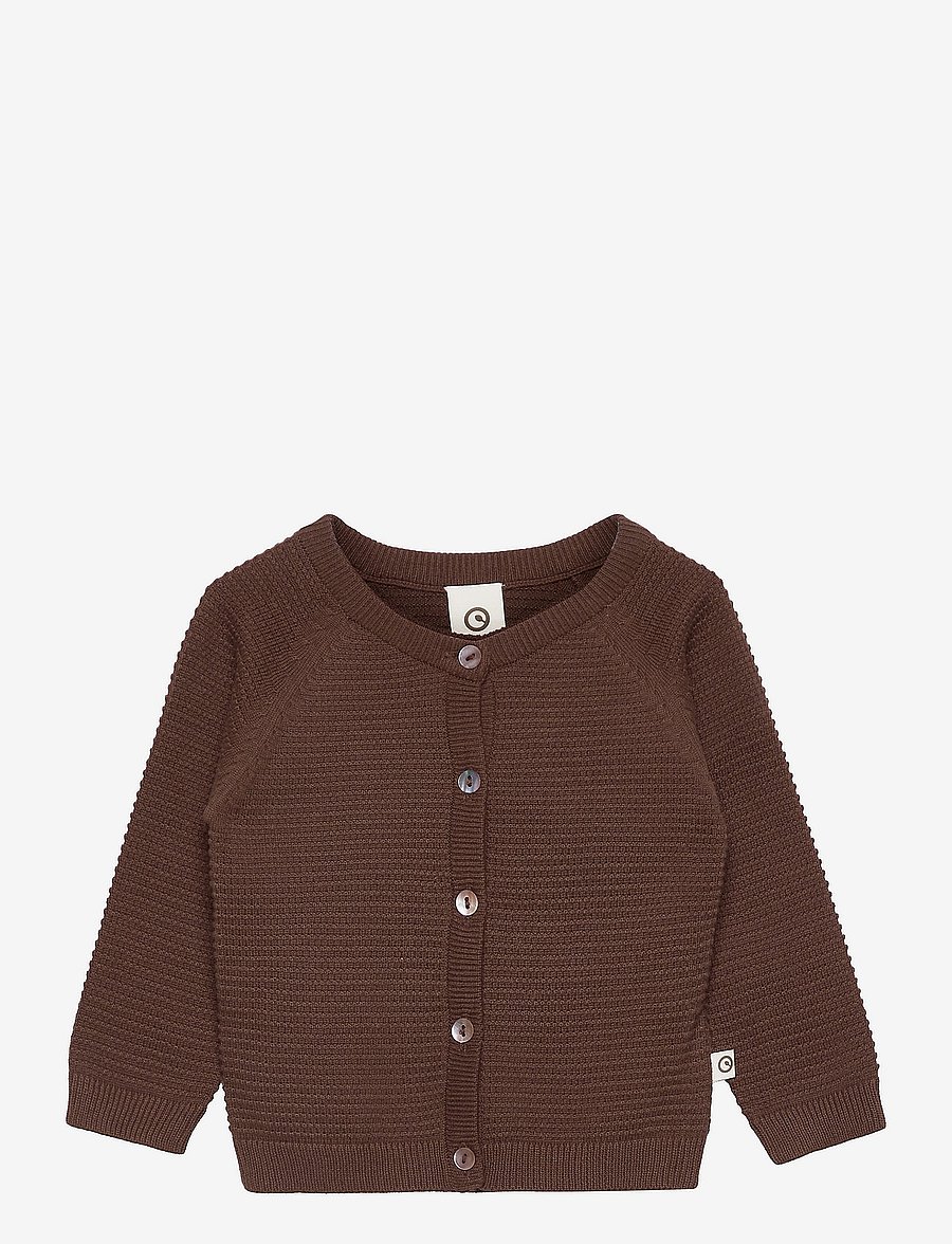Müsli by Green Cotton - Knit cardigan baby - brownie - 0