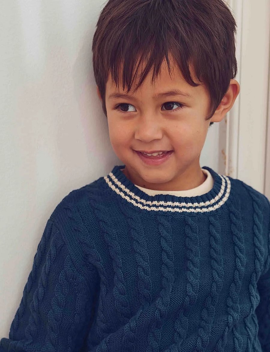Müsli - Knit cable sweater - navy - 0
