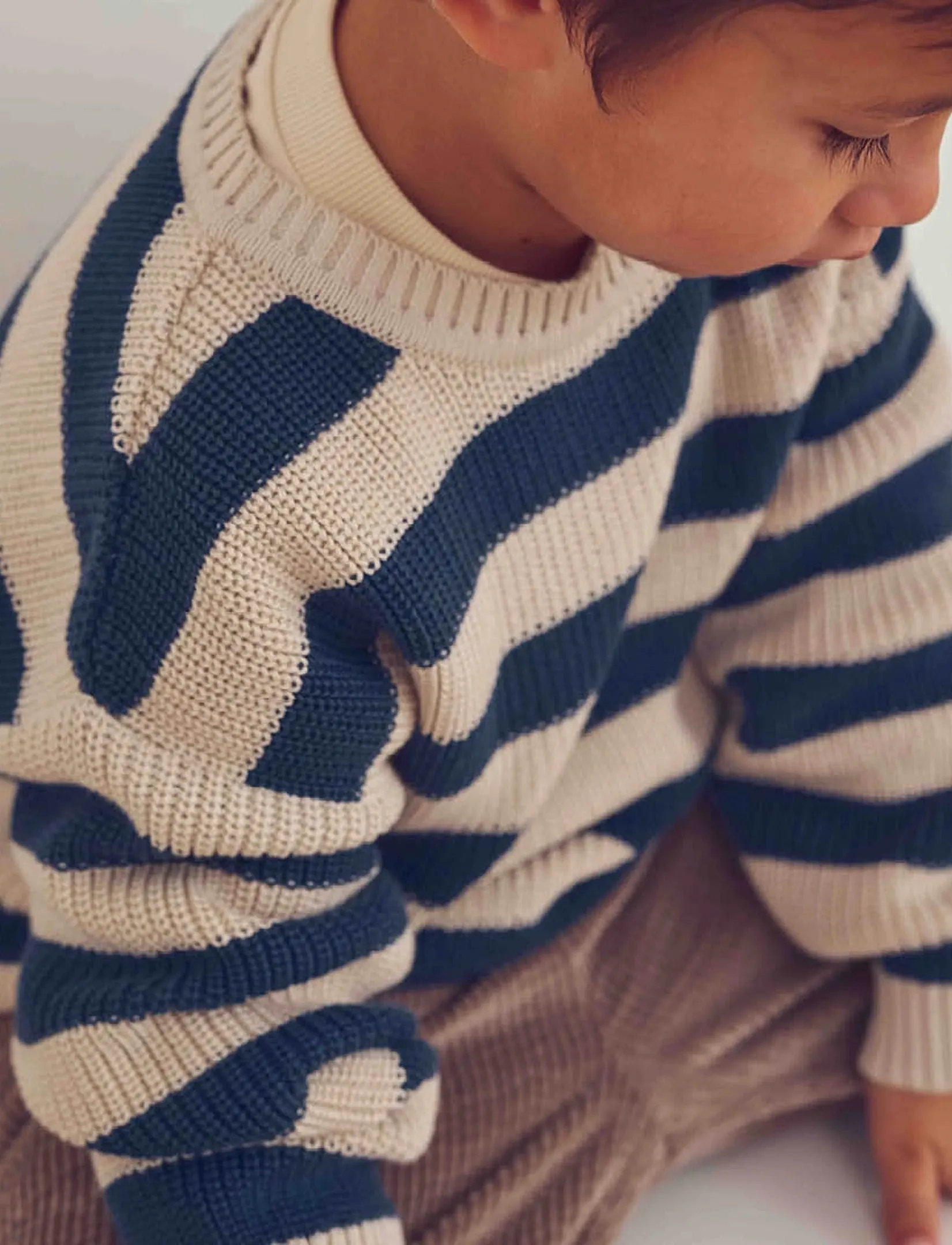 Müsli - Knit stripe sweater - navy - 3