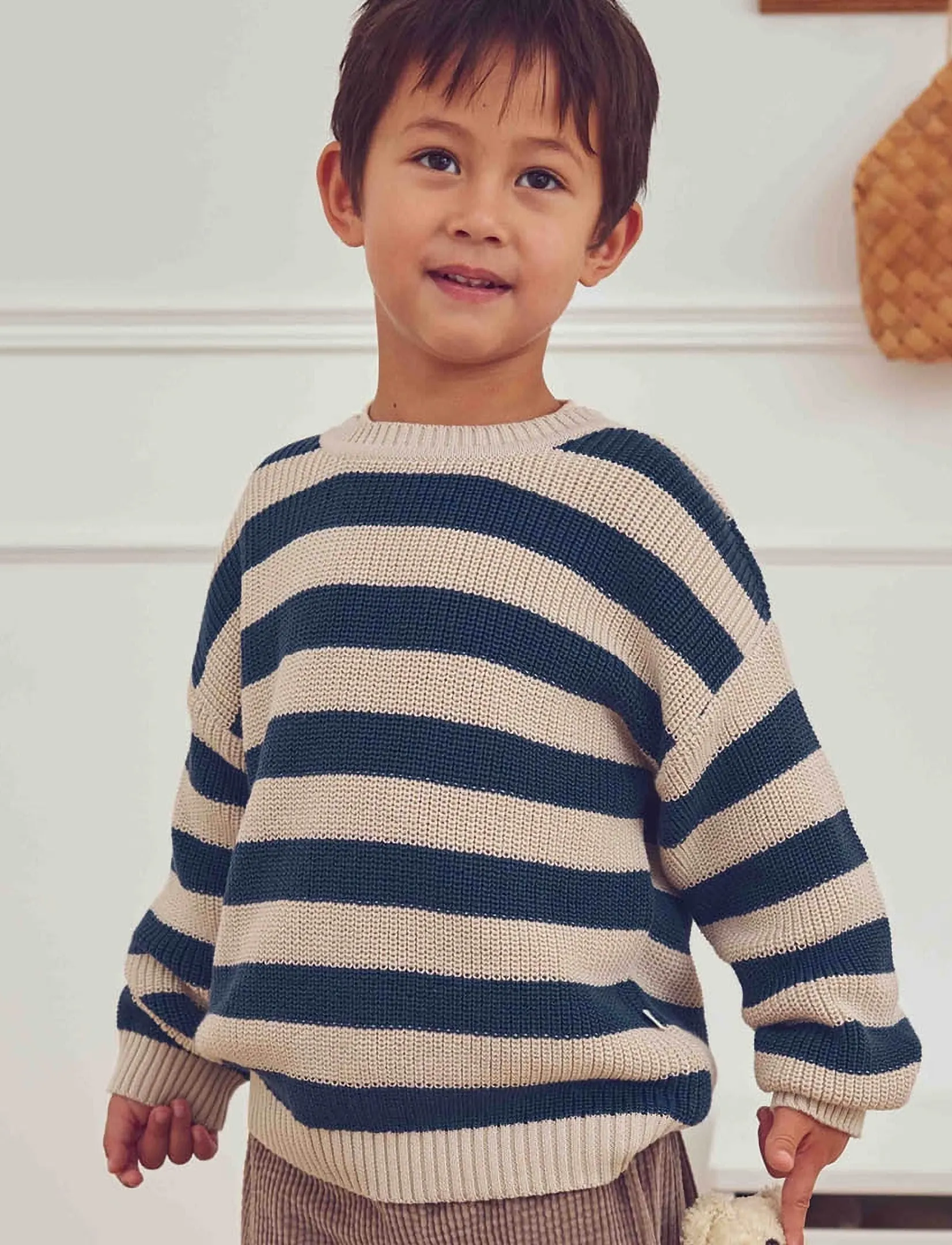 Müsli - Knit stripe sweater - navy - 4