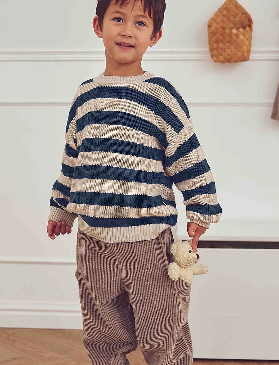 Müsli - Knit stripe sweater - navy - 5