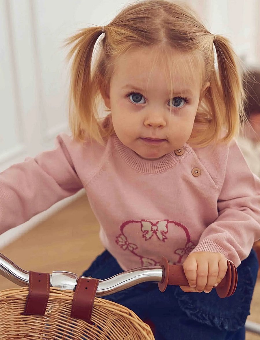 Müsli - Love knit jacquard sweater baby - blush - 3