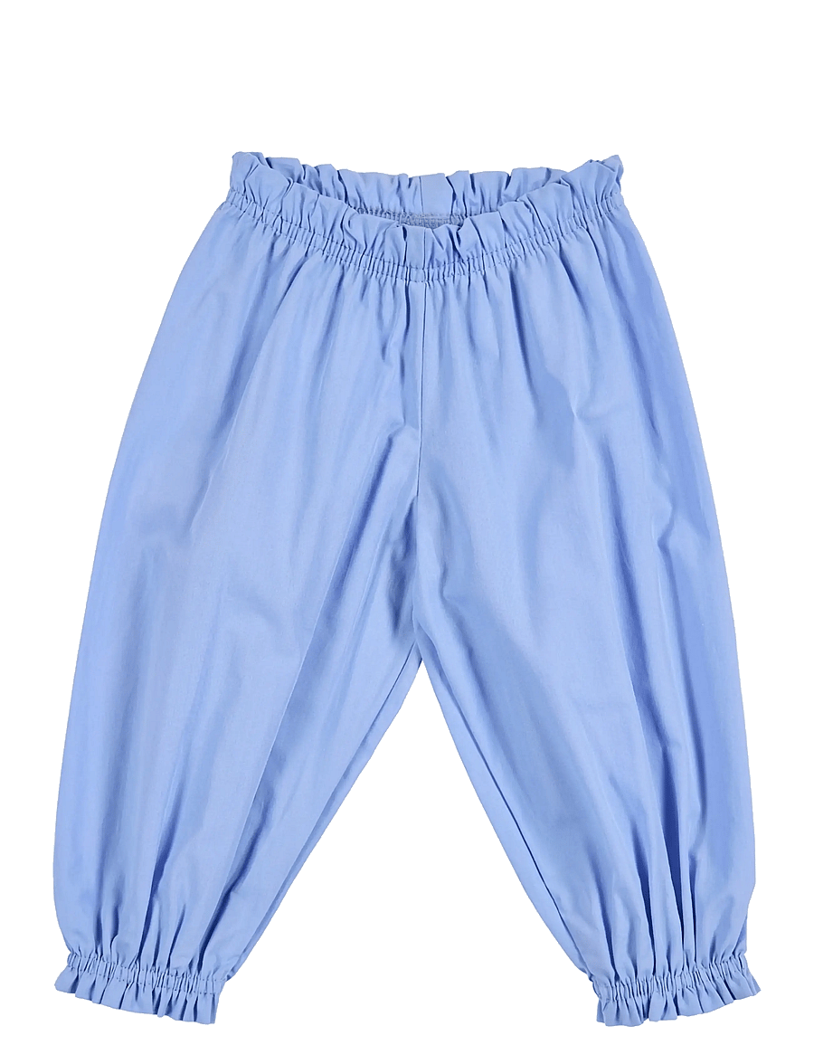 Müsli by Green Cotton - Poplin volume pants baby - babybukser - shell blue - 0