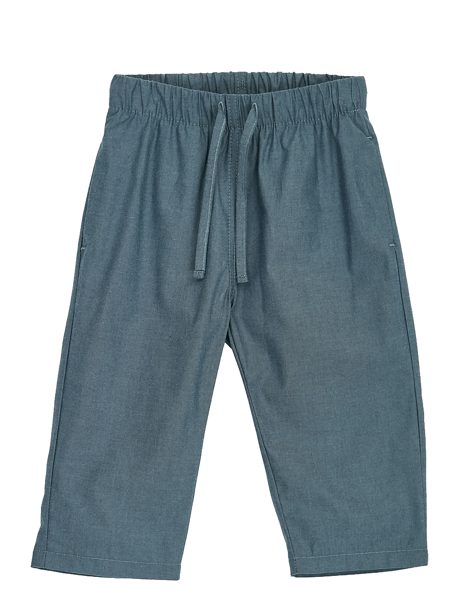 Müsli by Green Cotton - Chambray pants baby - babybukser - chambray - 0