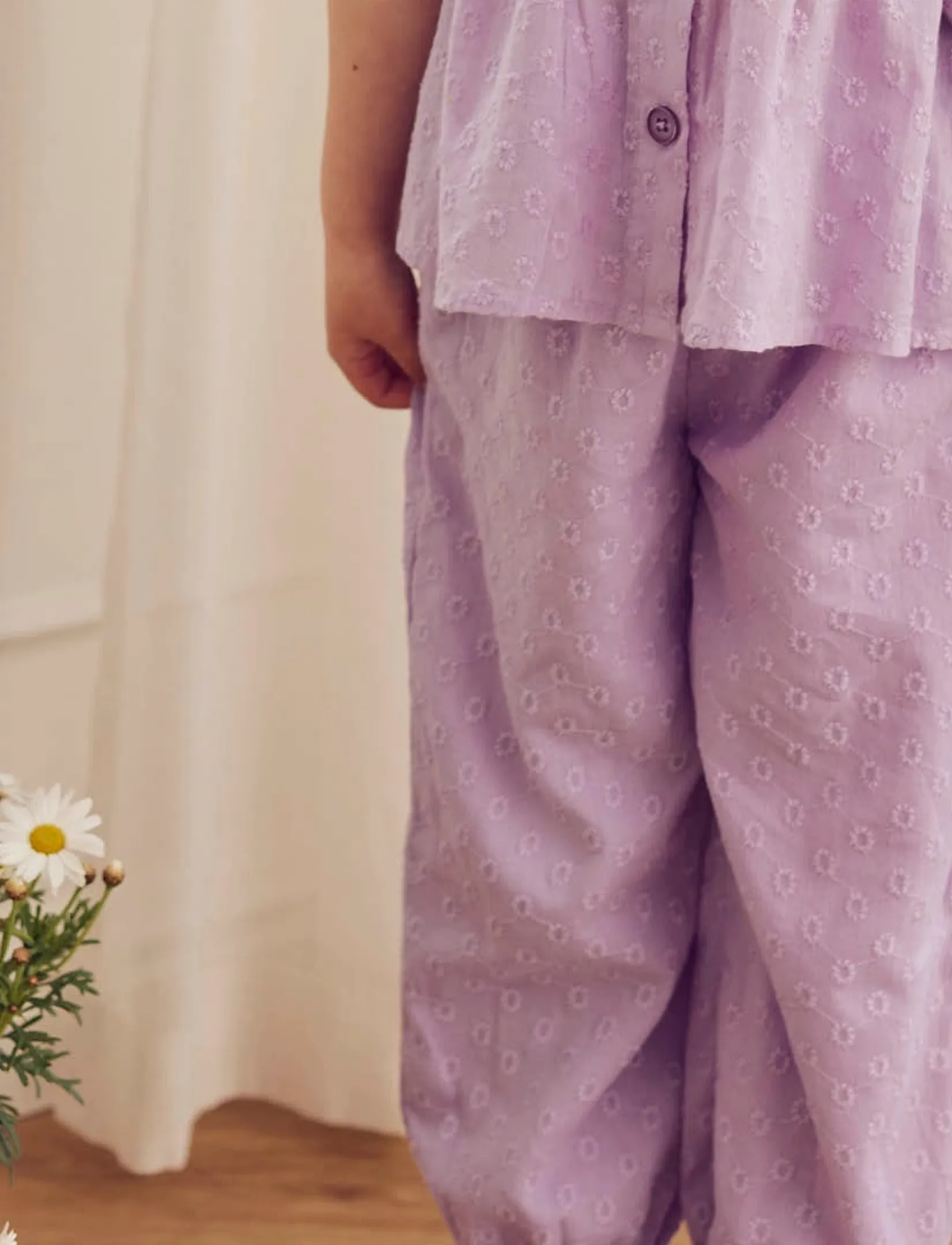 Müsli by Green Cotton Daisy ruffle pants - Underdele - DREAM / purple