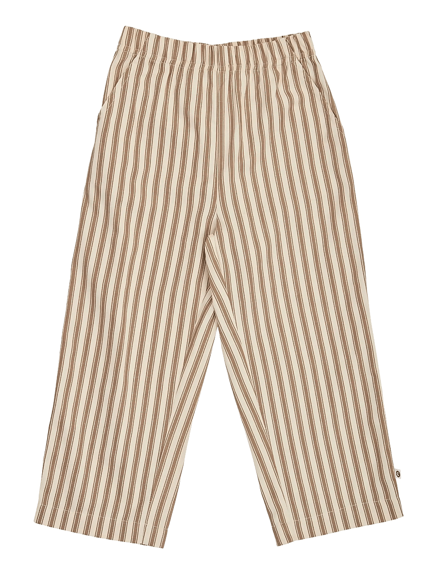Müsli - Woven stripe pants - oak/ walnut - 1