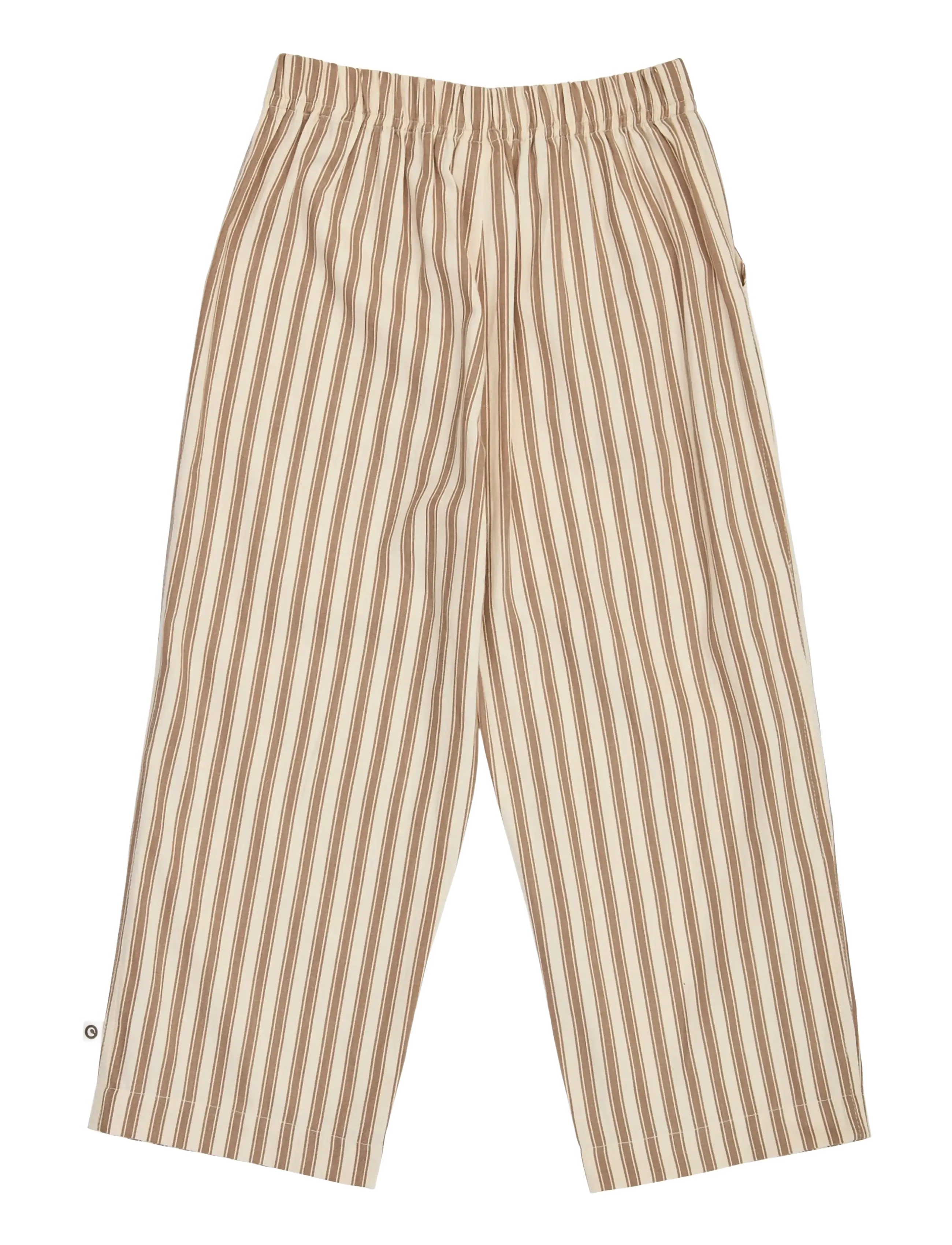 Müsli - Woven stripe pants - oak/ walnut - 2