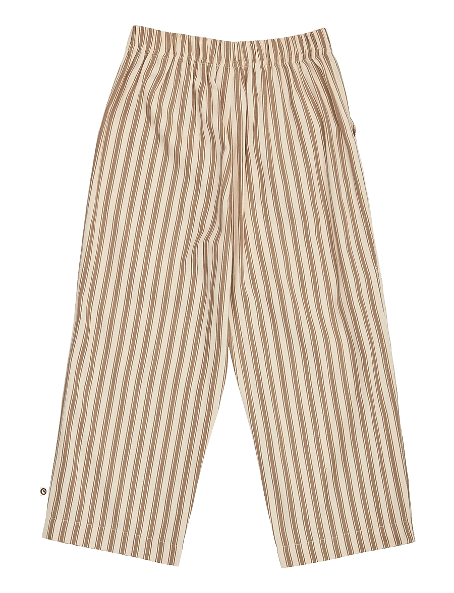 Müsli - Woven stripe pants - oak/ walnut - 2