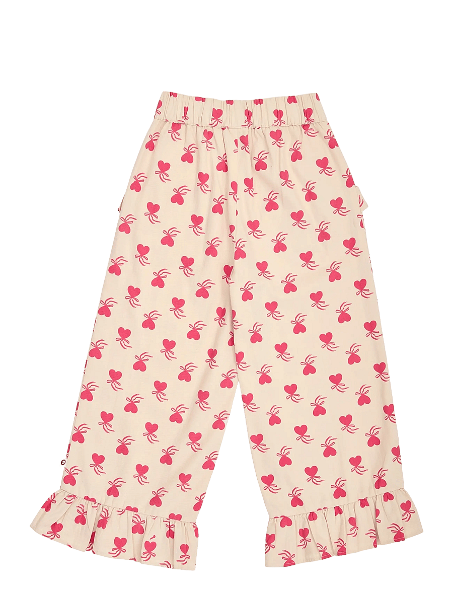 Müsli - Love letter frill wide leg pants - oak/ rouge red - 2