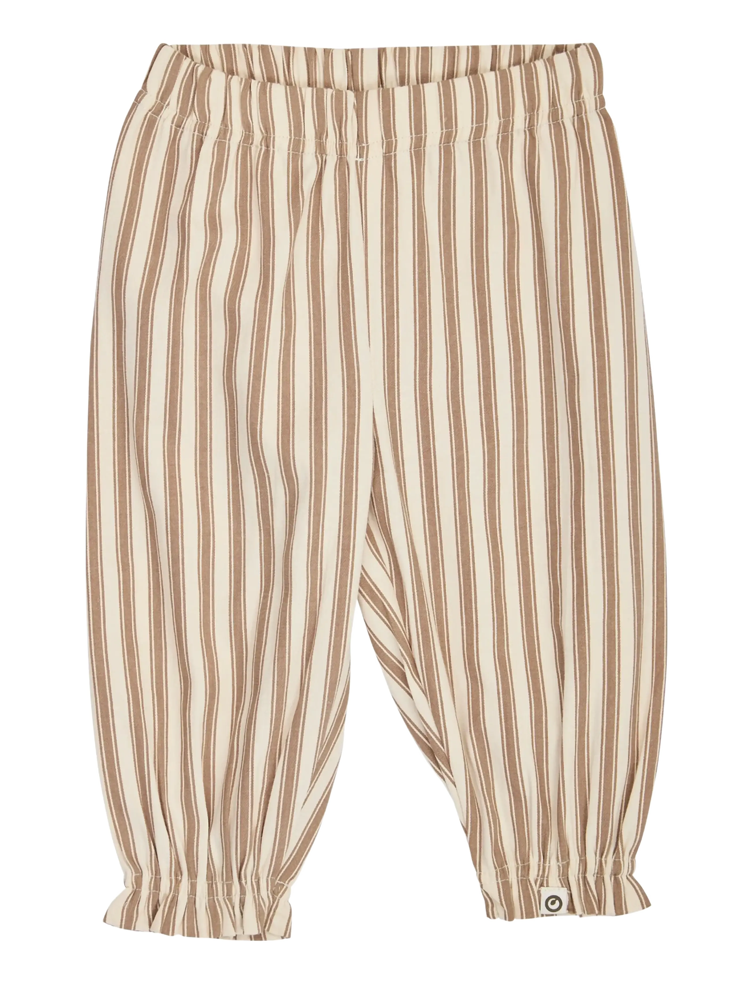 Müsli Woven stripe volume pants baby - Tøj - OAK/ WALNUT / cream