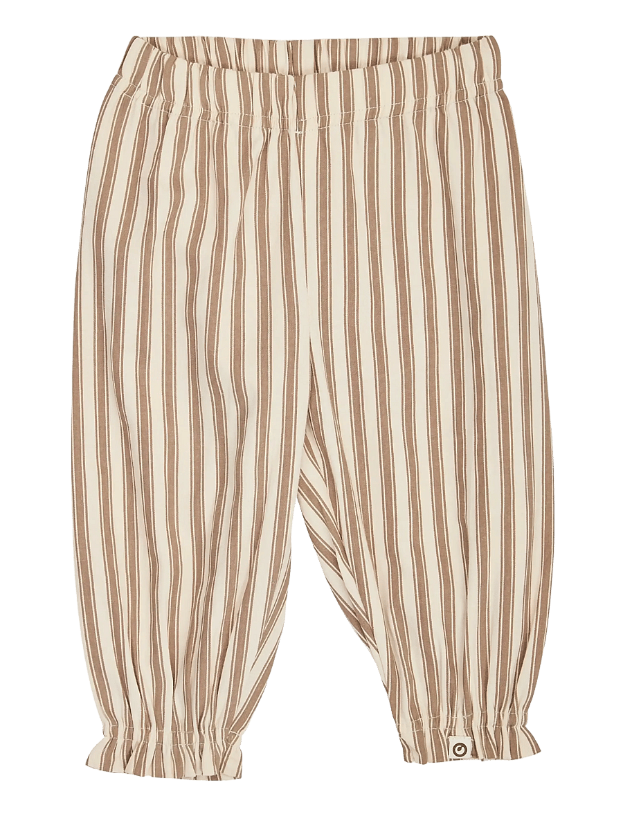 Müsli - Woven stripe volume pants baby - babyhosen - oak/ walnut - 1