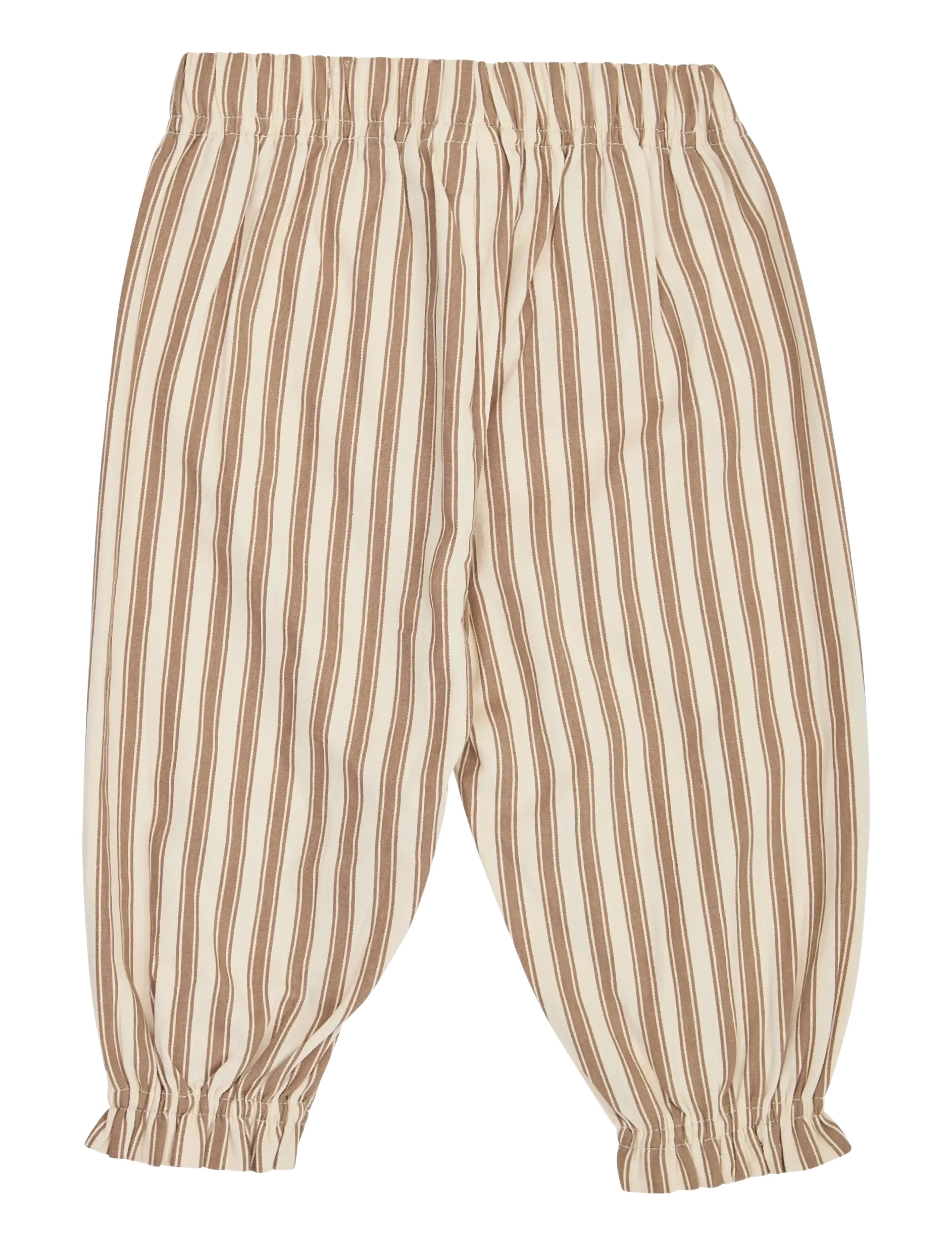 Müsli - Woven stripe volume pants baby - oak/ walnut - 2