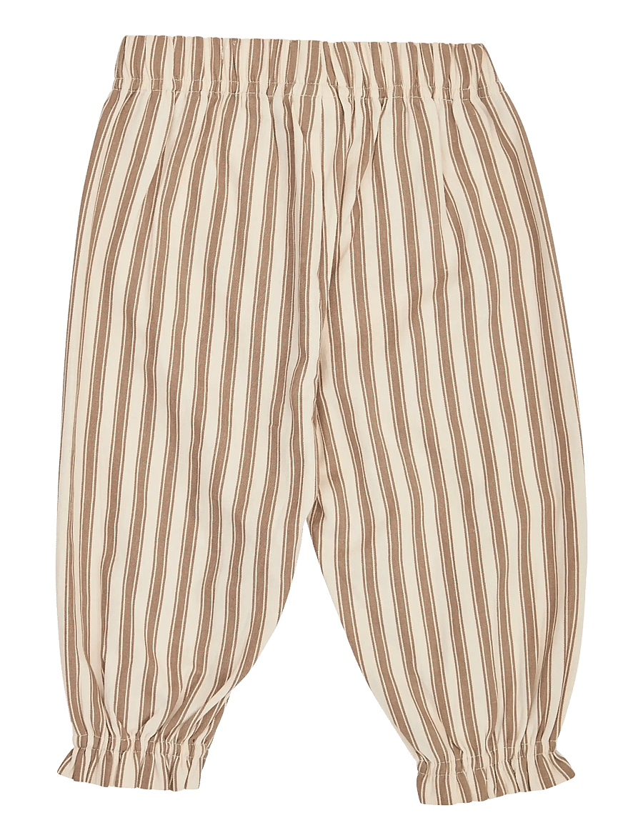 Müsli - Woven stripe volume pants baby - babyhosen - oak/ walnut - 2