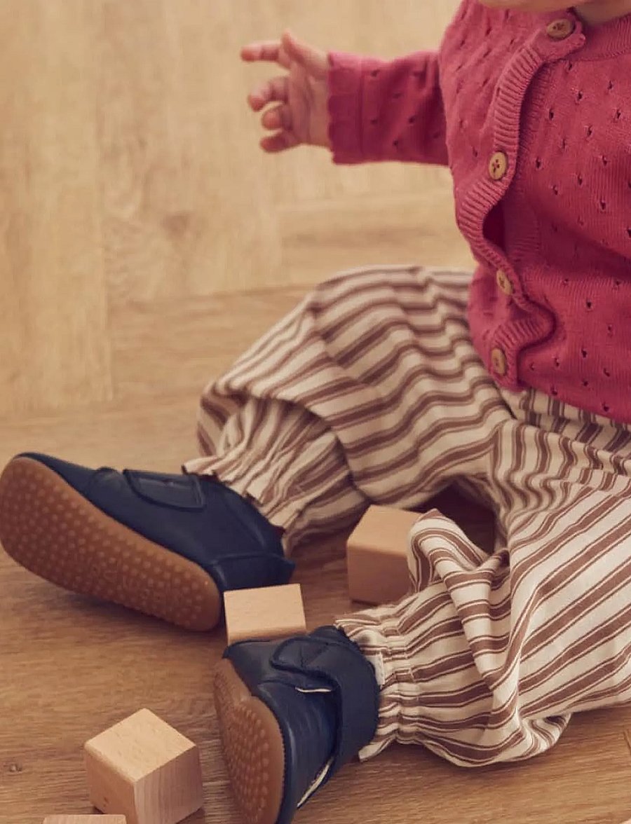 Müsli - Woven stripe volume pants baby - babyhosen - oak/ walnut - 3