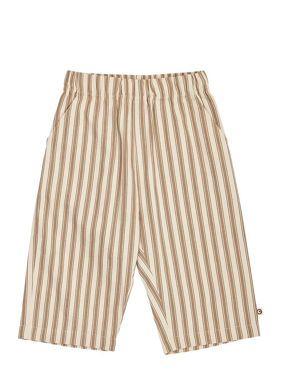 Müsli - Woven stripe pants baby - oak/ walnut - 1