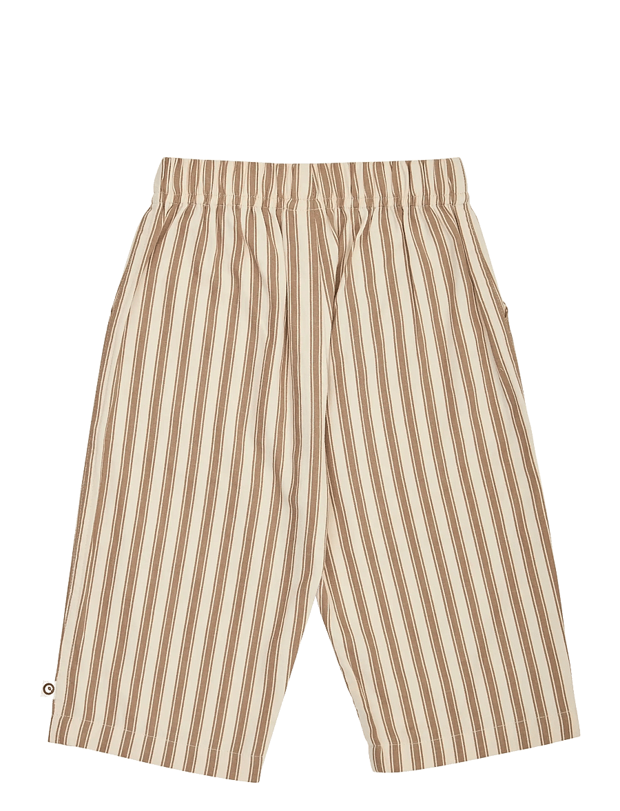 Müsli - Woven stripe pants baby - oak/ walnut - 2