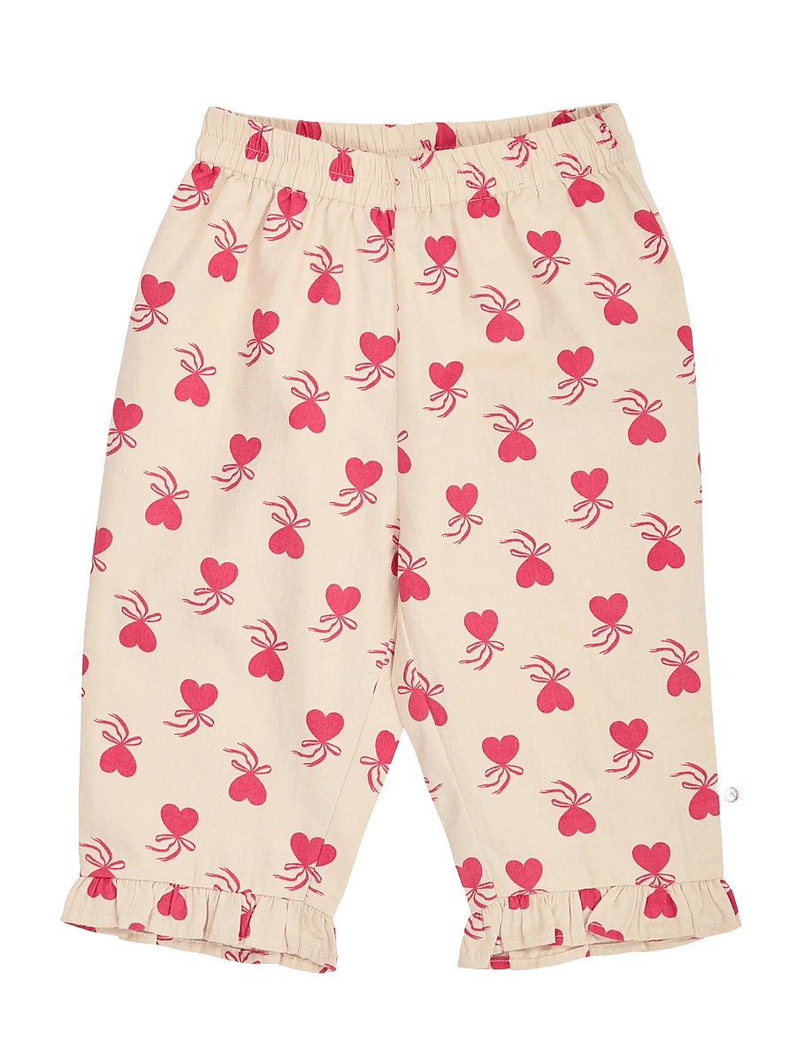 Müsli - Love letter frill pants baby - babybyxor - oak/ rouge red - 1