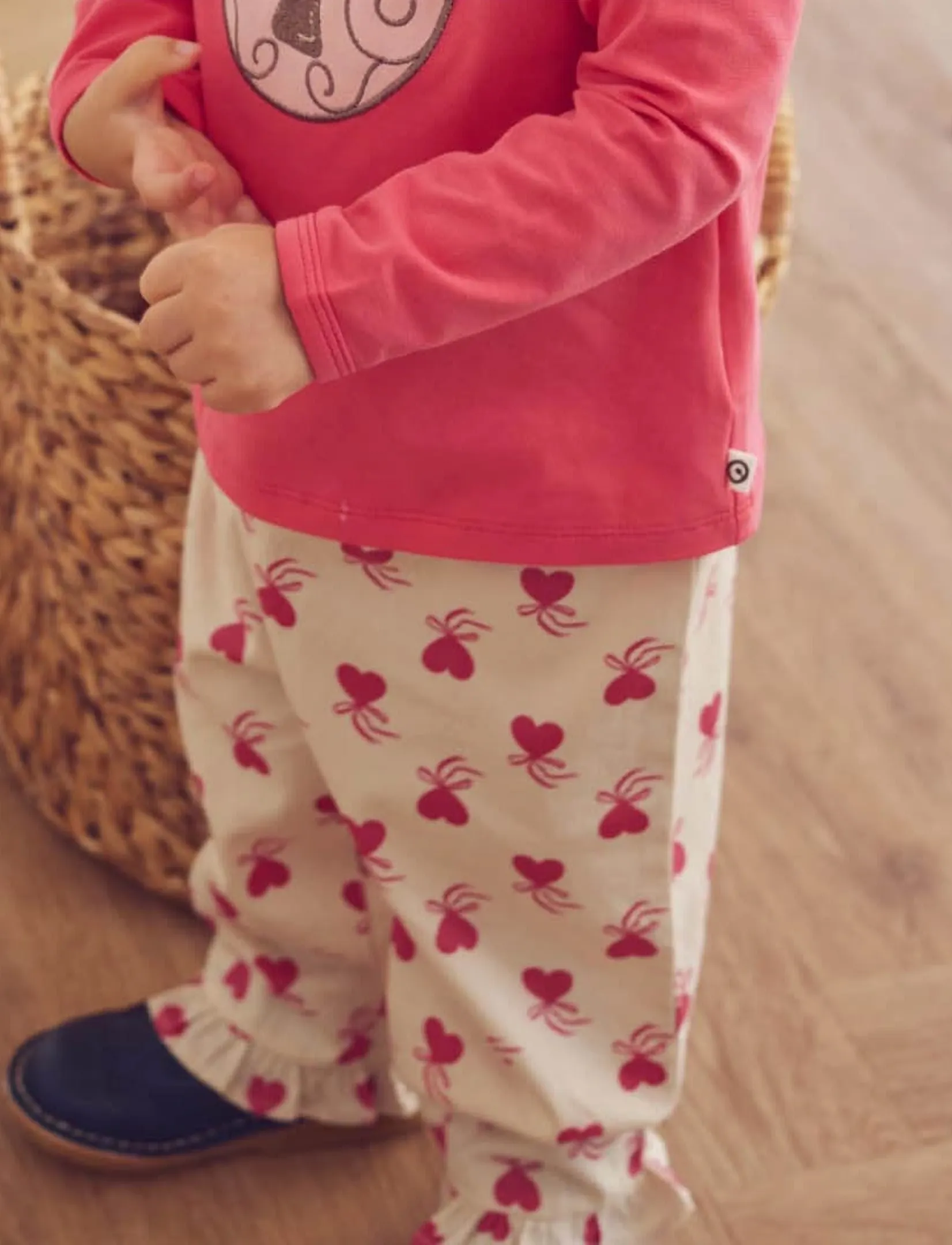 Müsli - Love letter frill pants baby - babybyxor - oak/ rouge red - 0