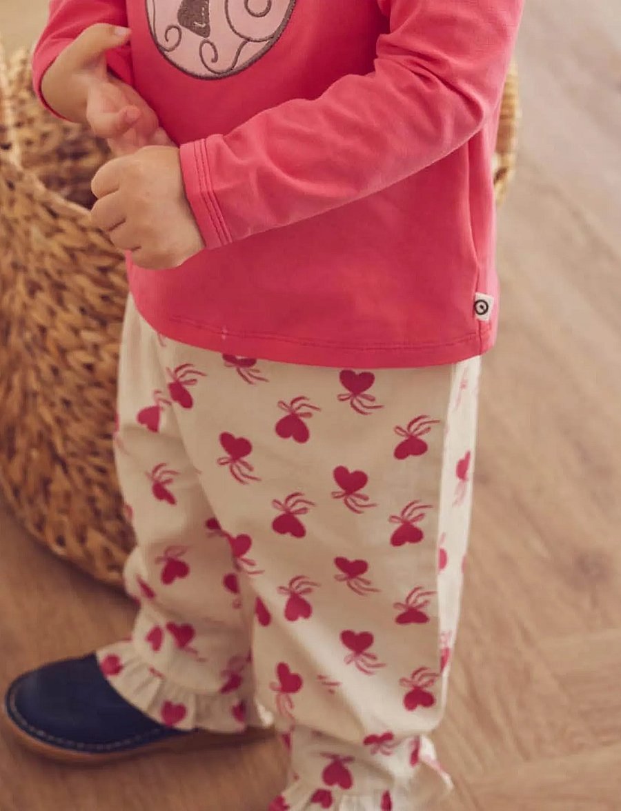 Müsli - Love letter frill pants baby - babybyxor - oak/ rouge red - 0