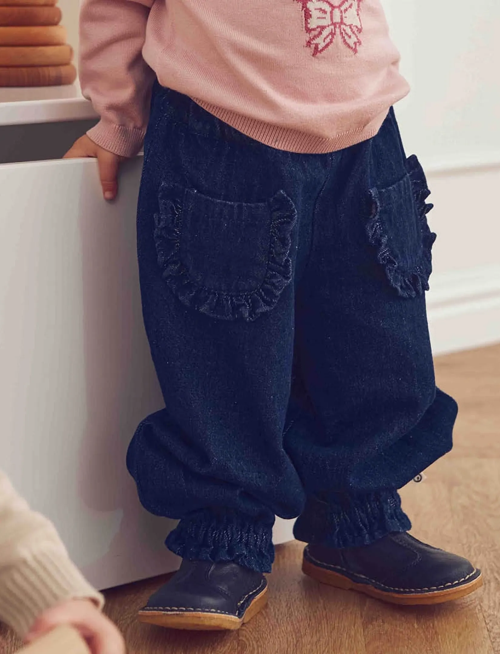 Müsli - Denim frill pocket pants baby - loose jeans - denim navy - 3