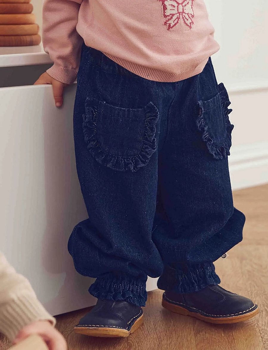 Müsli - Denim frill pocket pants baby - loose jeans - denim navy - 3