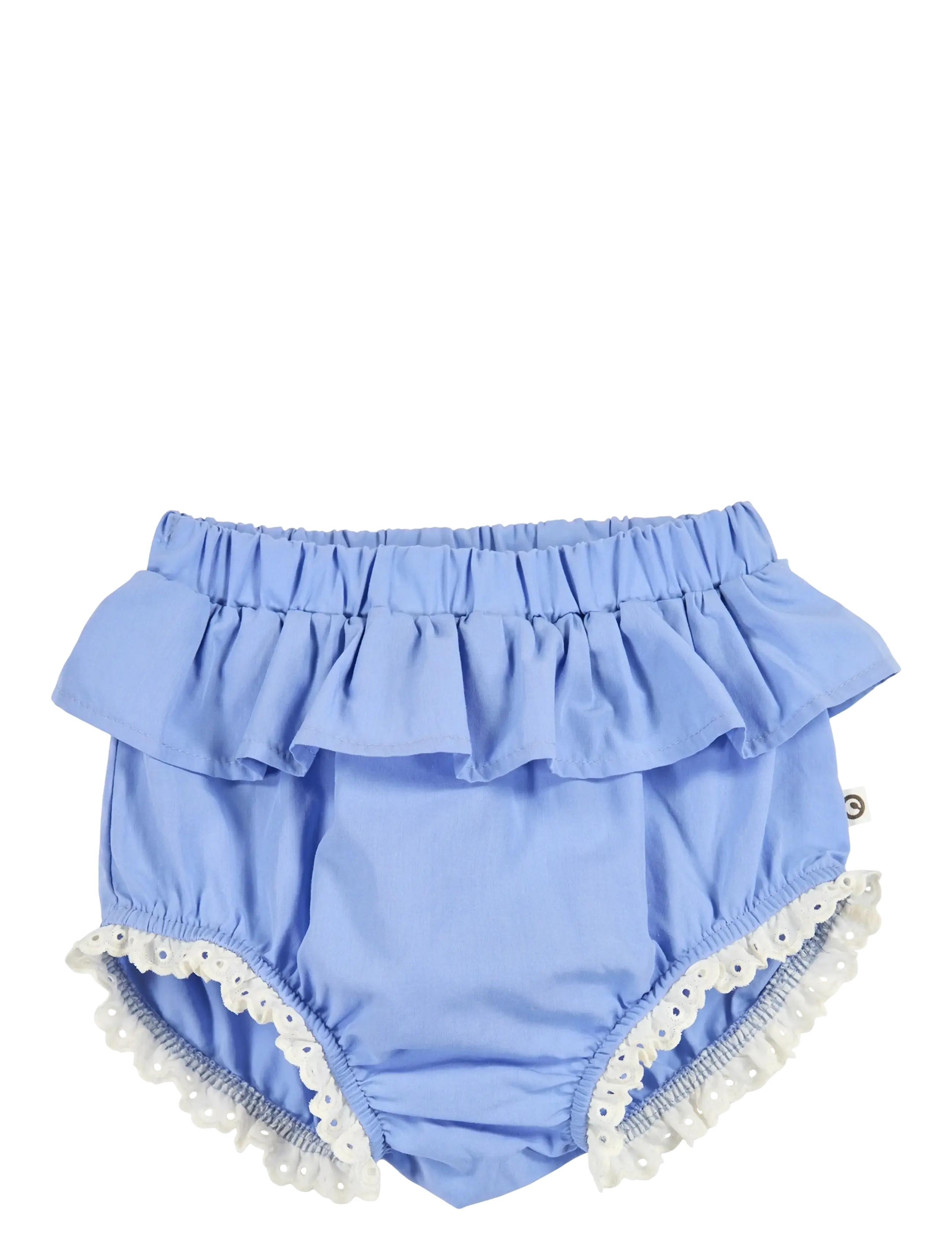 Müsli by Green Cotton Poplin frill bloomers - Riided - SHELL BLUE / blue