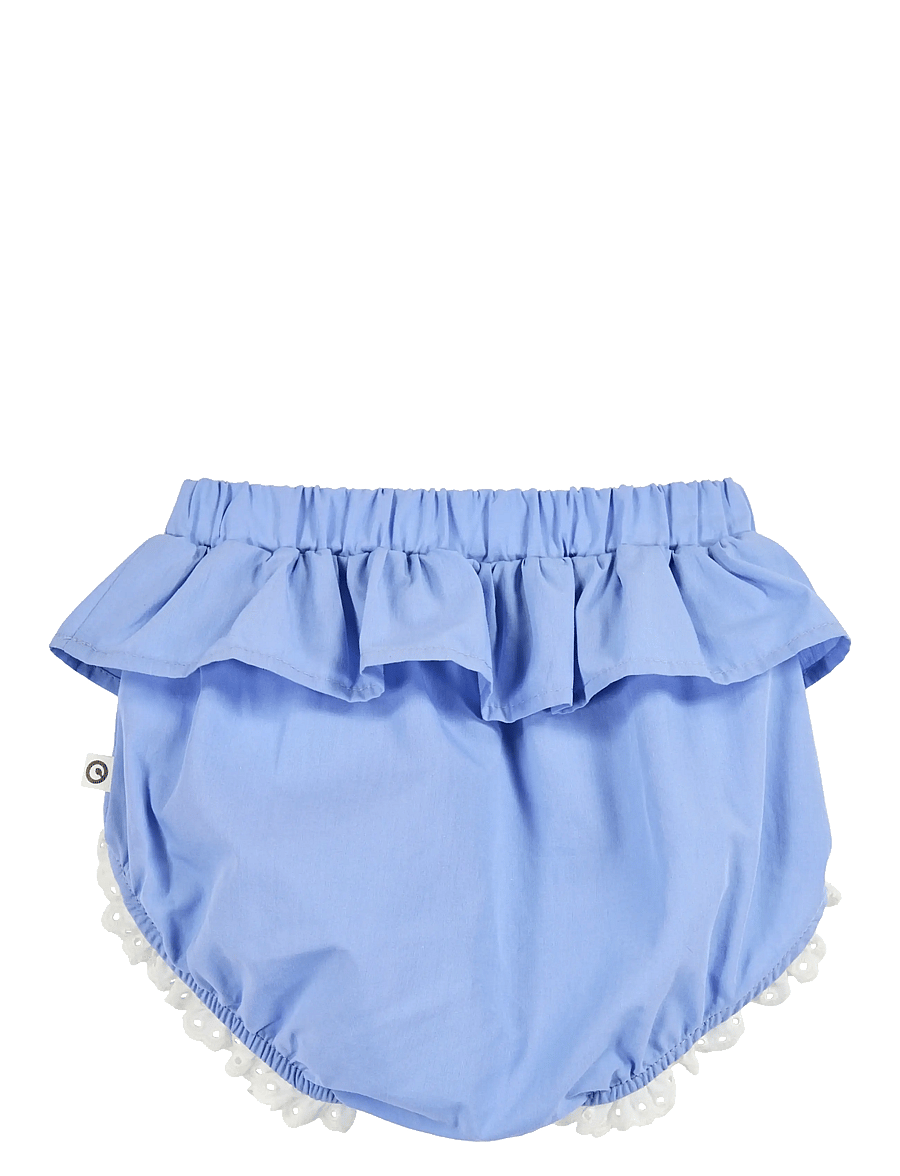 Müsli by Green Cotton - Poplin frill bloomers - bloomers - shell blue - 2