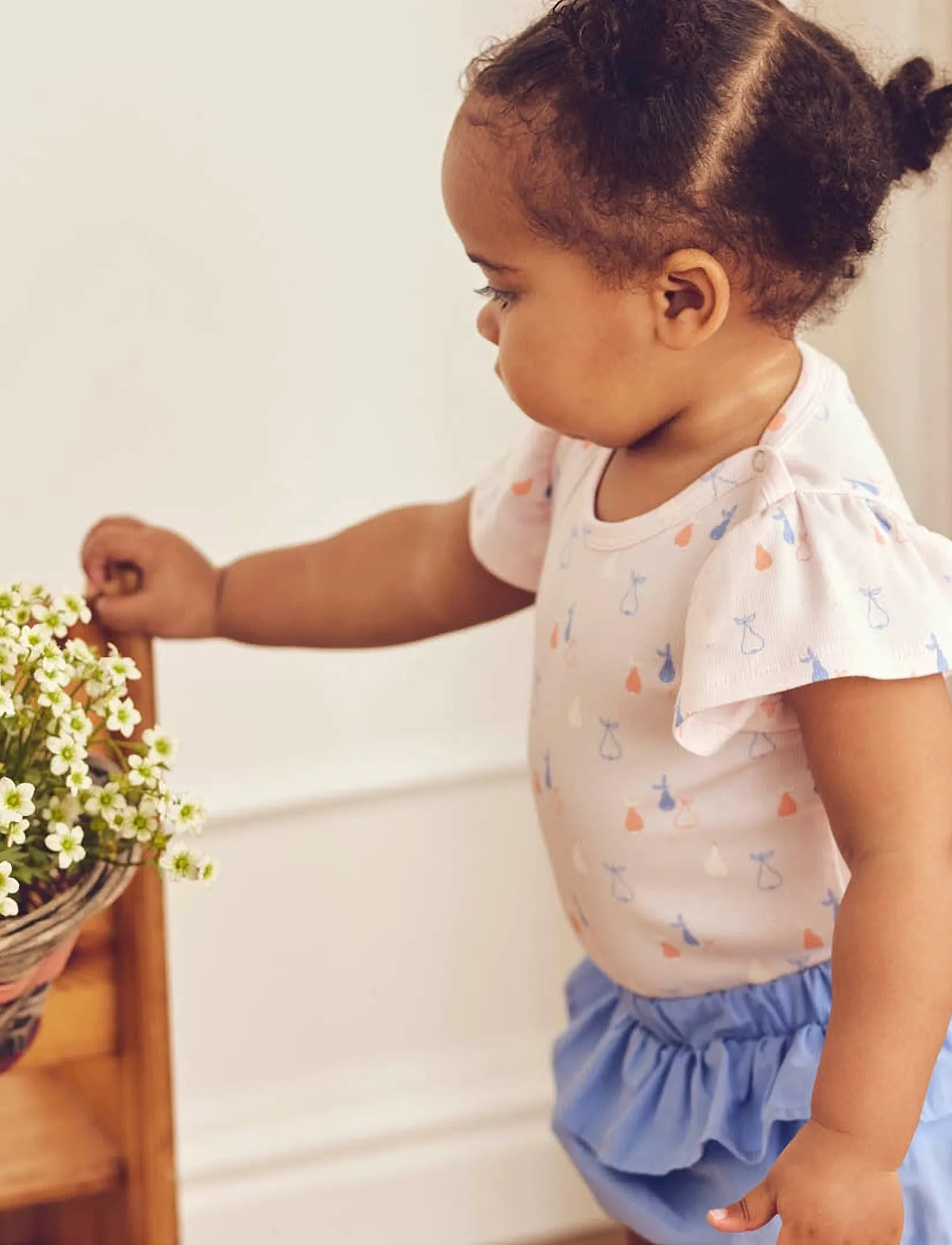 Müsli by Green Cotton - Poplin frill bloomers - bloomers - shell blue - 3