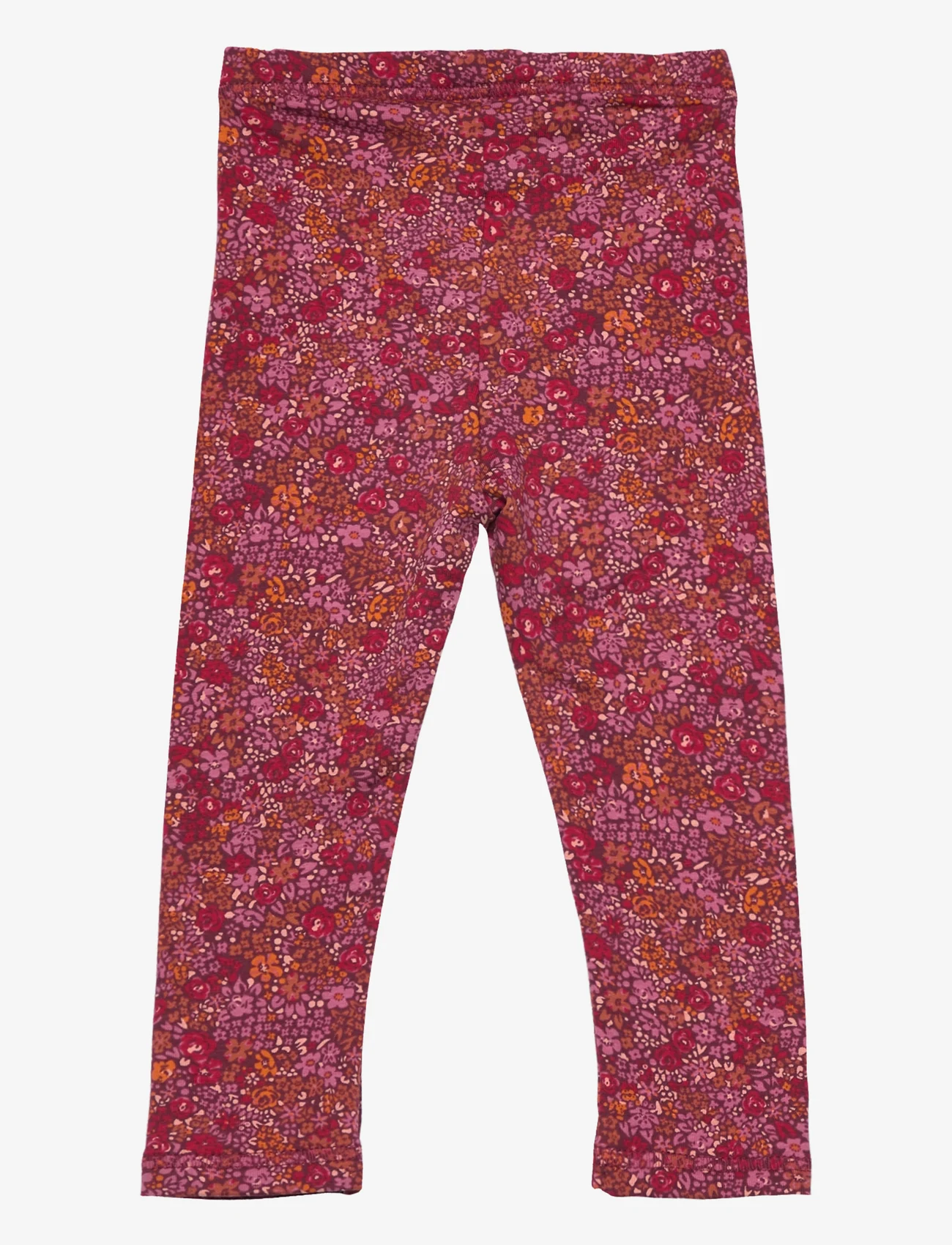 Müsli by Green Cotton - Petit blossom leggings baby - alhaisimmat hinnat - fig/boysenberry/berry red - 1