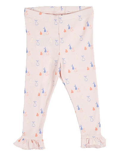 Müsli by Green Cotton Picnic frill leggings baby - Leggings - PRIMROSE/ SHELL BLUE/ TOFU / pink/rose