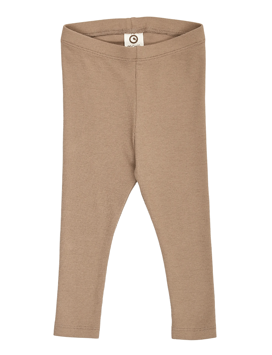 Müsli - Cozy me rib leggings baby - walnut - 1