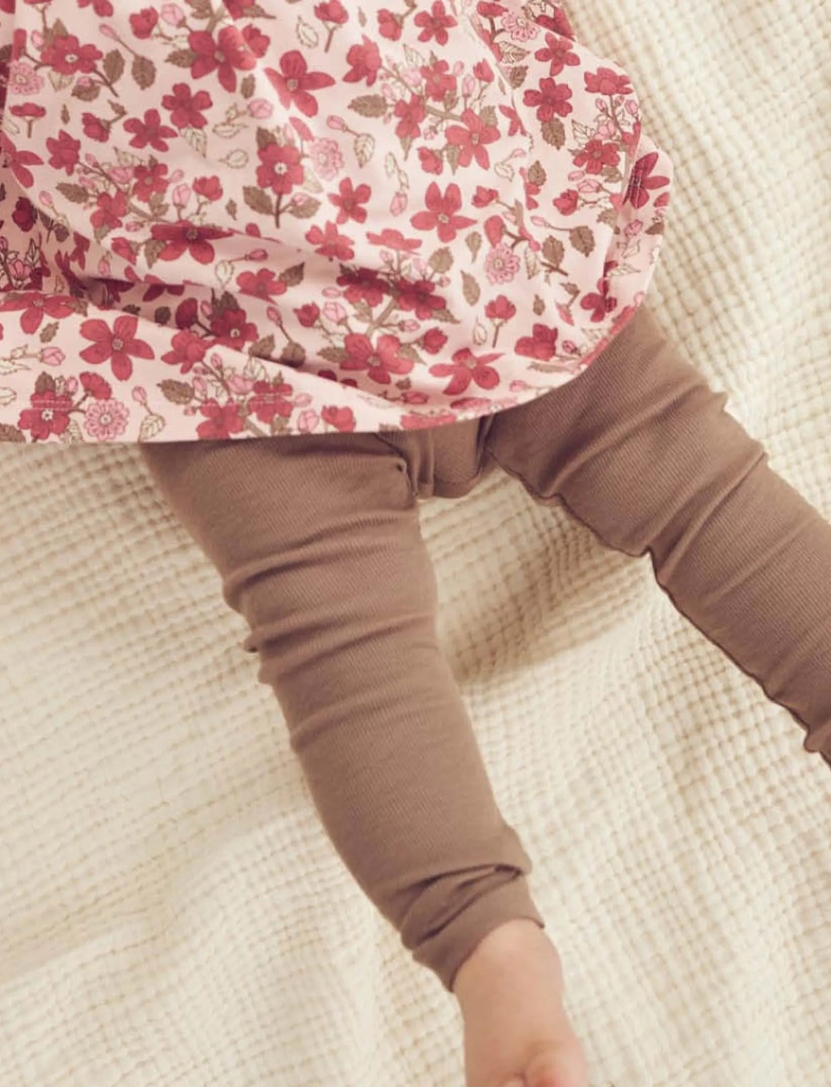 Müsli Cozy me rib leggings baby - Underdele - WALNUT / brown
