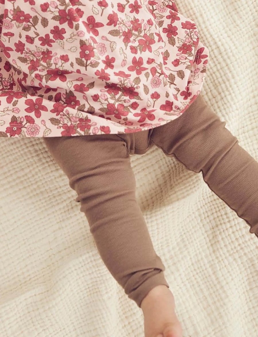 Müsli - Cozy me rib leggings baby - walnut - 0