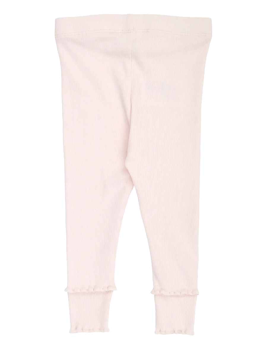 Müsli by Green Cotton - Cozy me rib deco leggings baby - leggings - primrose - 2