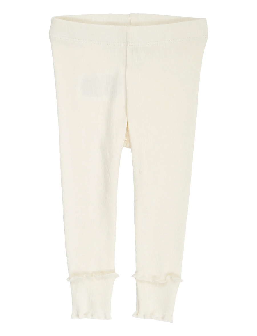 Müsli by Green Cotton - Cozy me rib deco leggings baby - leggings - tofu - 0