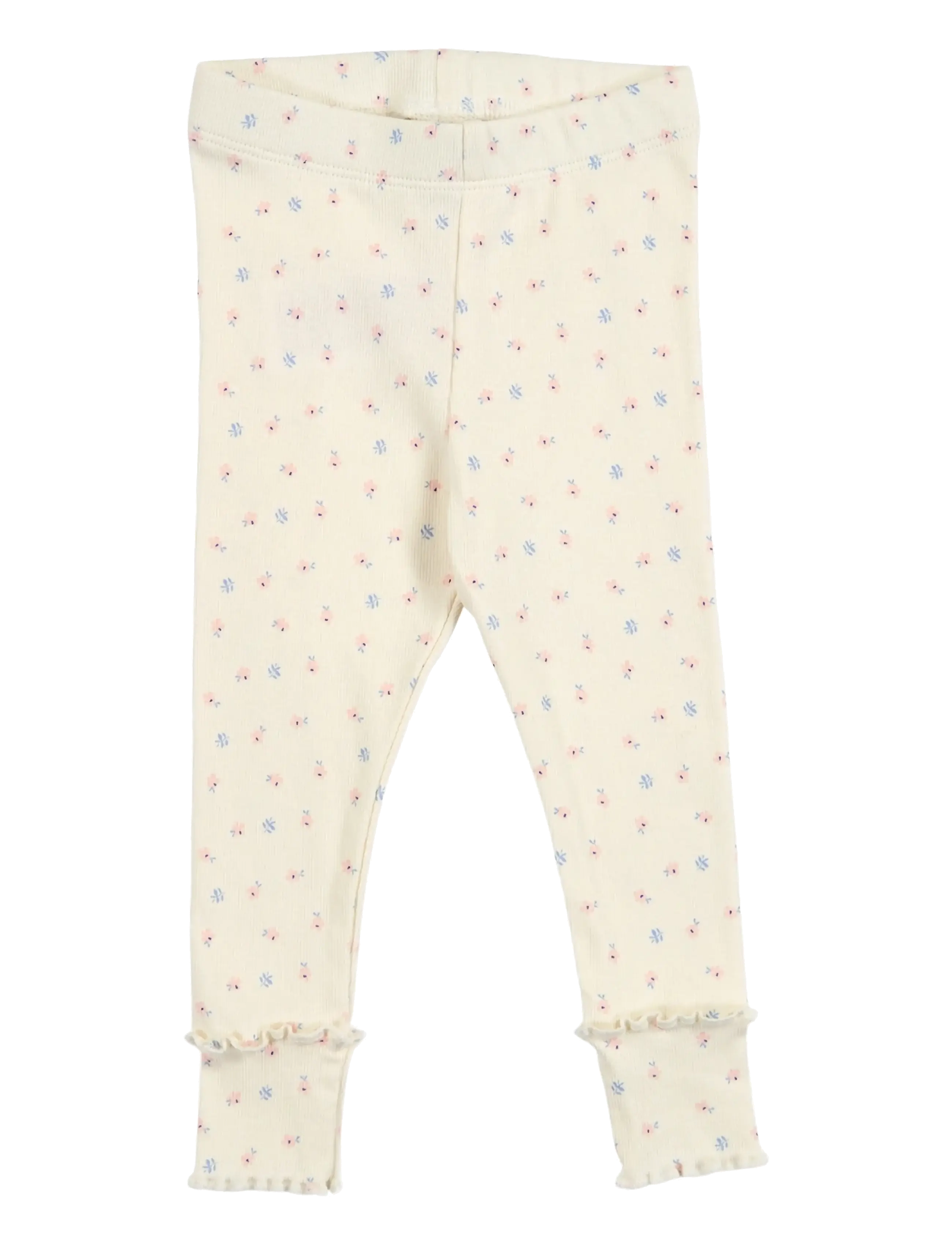 Müsli by Green Cotton Spring deco leggings baby - Riided - TOFU/ NECTAR/ SHELL BLUE / cream