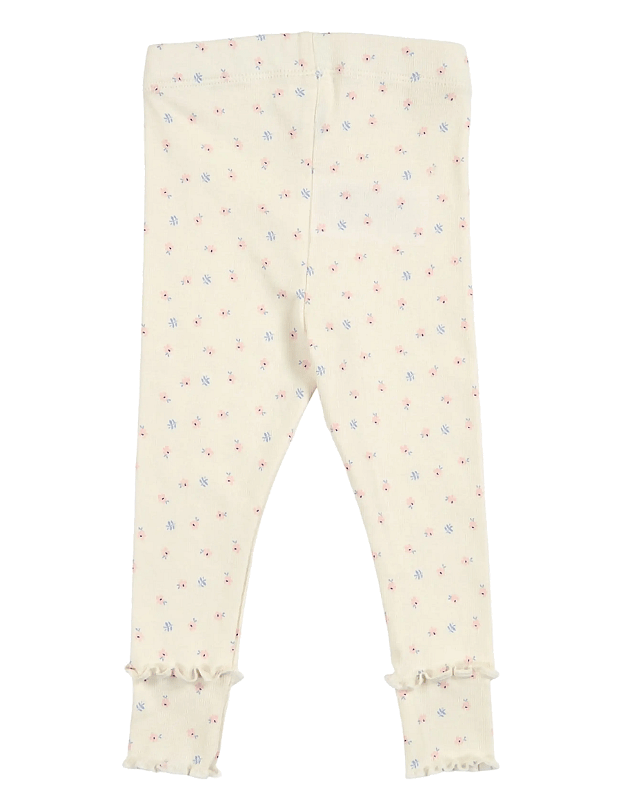 Müsli by Green Cotton - Spring deco leggings baby - leggings - tofu/ nectar/ shell blue - 1
