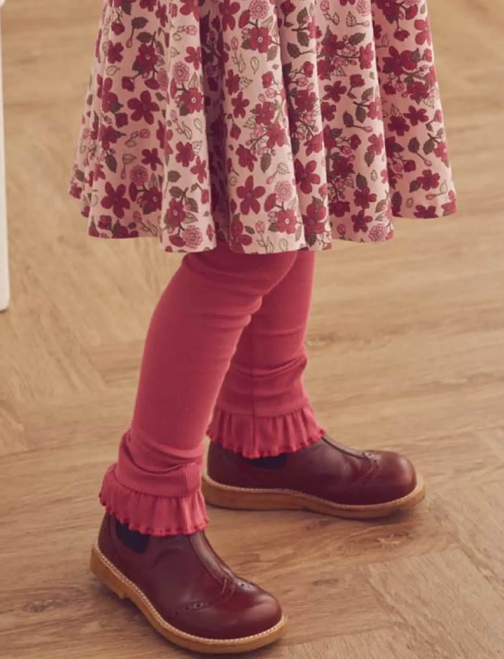 Müsli Cozy me rib frill leggings - Underdele - BAROQUE ROSE / pink/rose