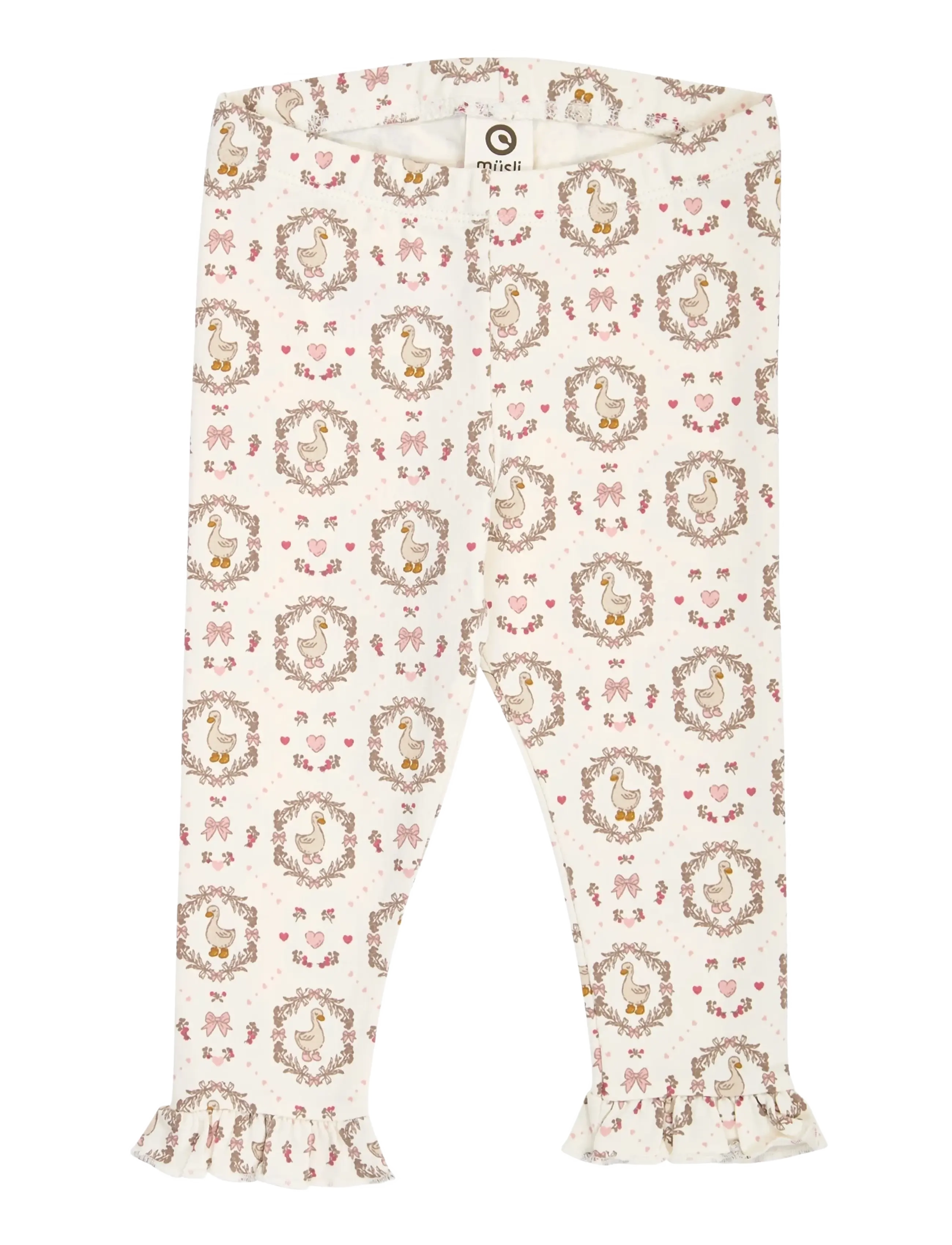 Müsli Heritage duck frill leggings baby - Clothing - BALSAM CREAM/ BLUSH/ BAROQUE ROSE / cream
