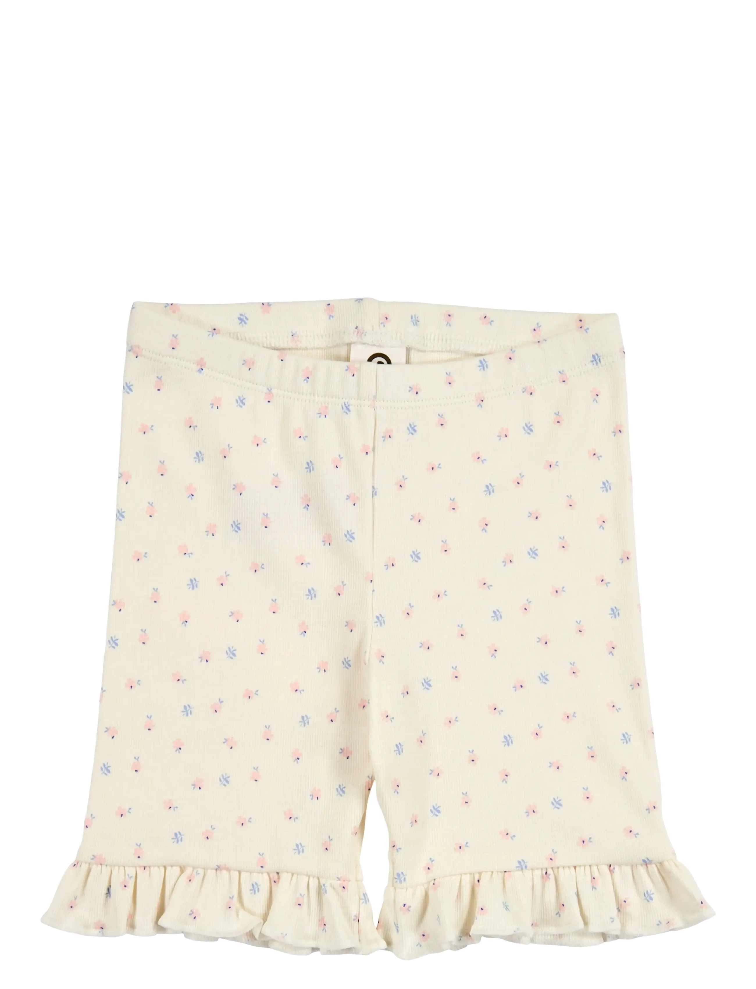 Müsli by Green Cotton Spring frill tights - Riided - TOFU/ NECTAR/ SHELL BLUE / cream