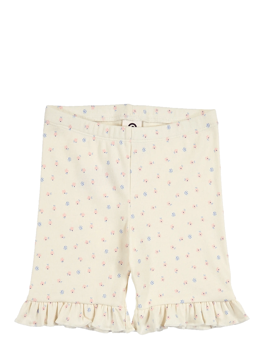 Müsli by Green Cotton - Spring frill tights - cykelshorts - tofu/ nectar/ shell blue - 1