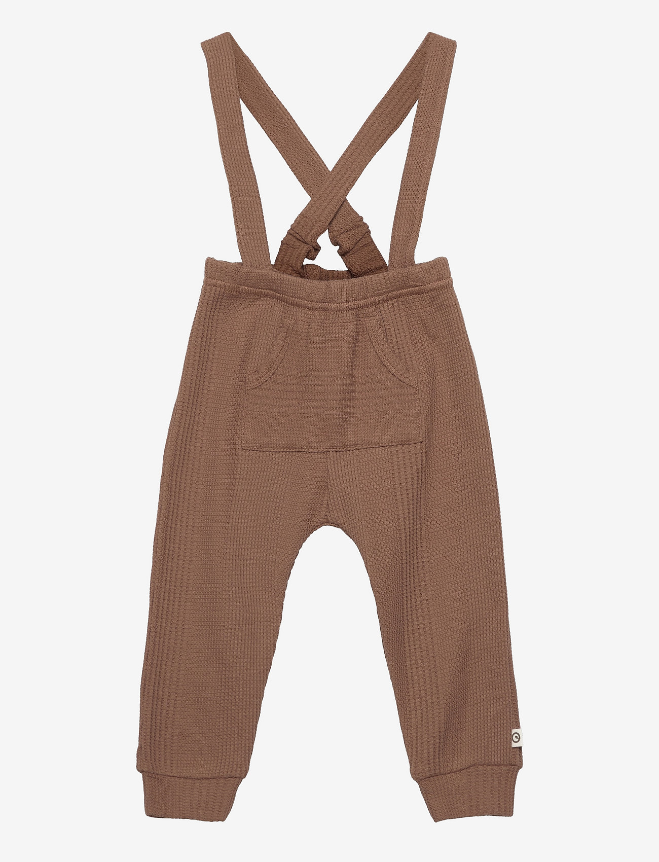 Waffle rib suspender pants baby - BROWN SUGAR