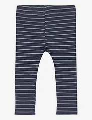 Müsli by Green Cotton - Stripe rib pants baby - najniższe ceny - night blue/ spa green - 1