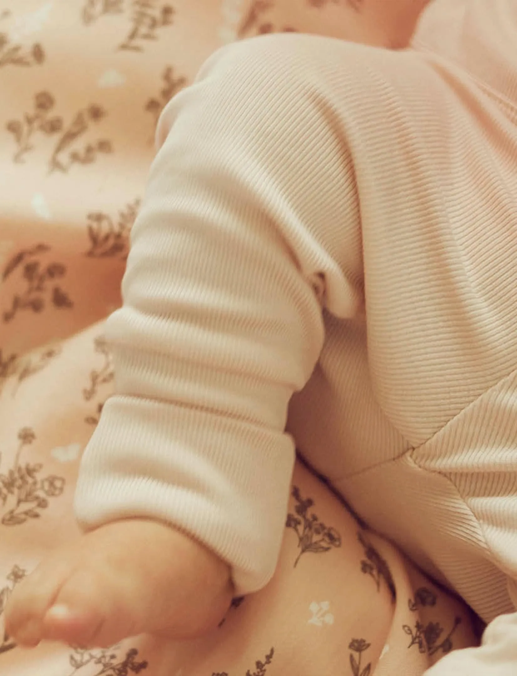 Müsli by Green Cotton Rib pants - Leggings - BALSAM CREAM / cream